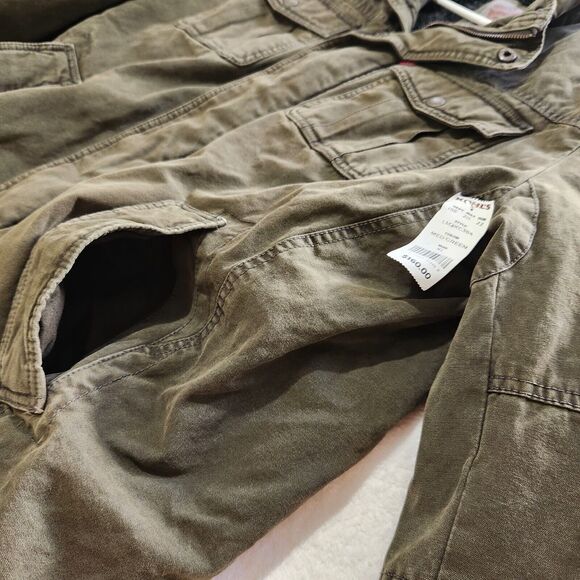 Levis jacket For Mens Size XL With Sherpa Olive Color Full Zip A2 - Picture 15 of 15